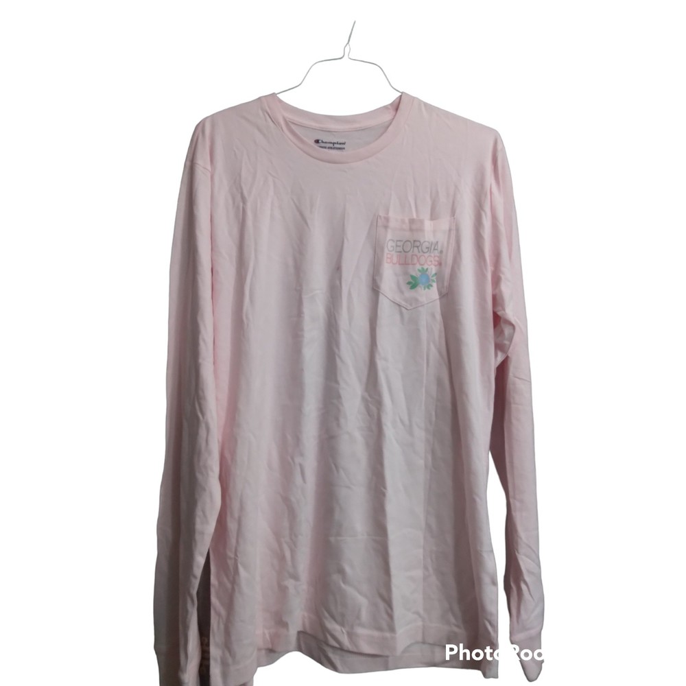 ChampionLadies FloralGeorgia BulldogsLong SleevePocketShirt,PalePink(L)MSRP27.00